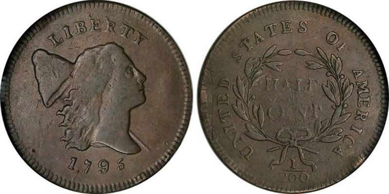 Liberty Cap Bust Right Half Cent 1794 - 1797 on The Hot Collector