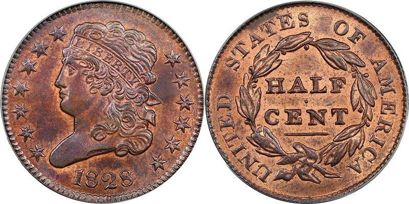 Classic Head Half Cent 1809 - 1836 on The Hot Collector