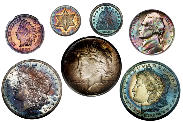 Rainbow Toned Coins on The Hot Collector