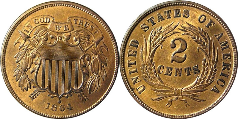 Two Cents (1864-1873) on The Hot Collector