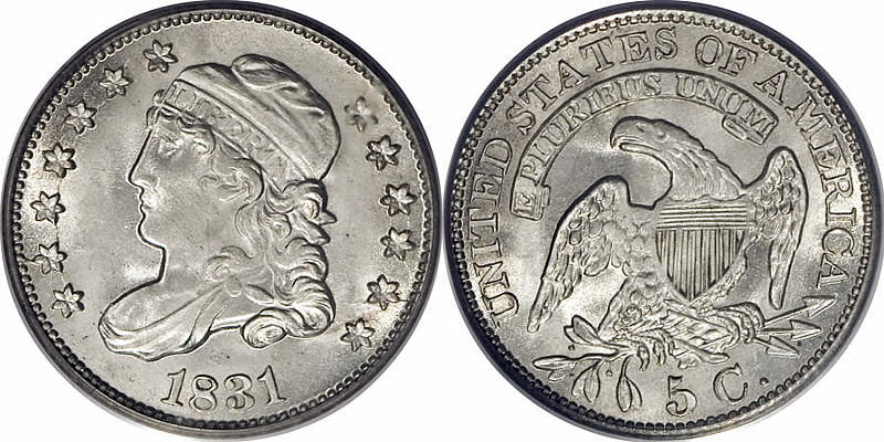 Capped Bust Half Dime (1829 - 1837) on The Hot Collector