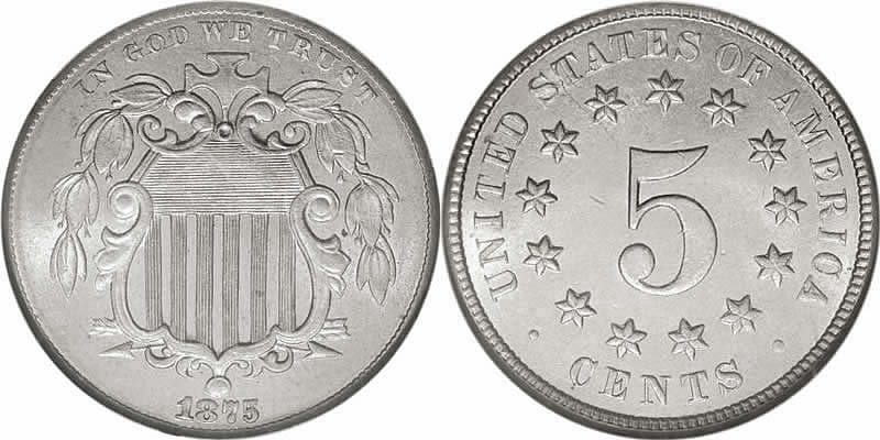 Shield Nickel 1866 - 1883 on The Hot Collector